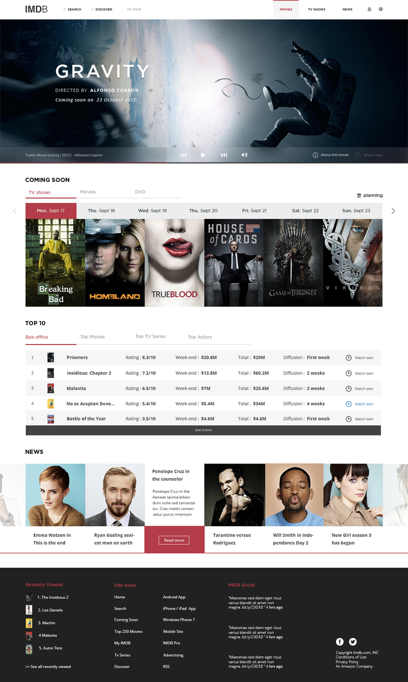 Illustration for article titled This Beautiful IMDb Redesign Concept Is Long Overdue